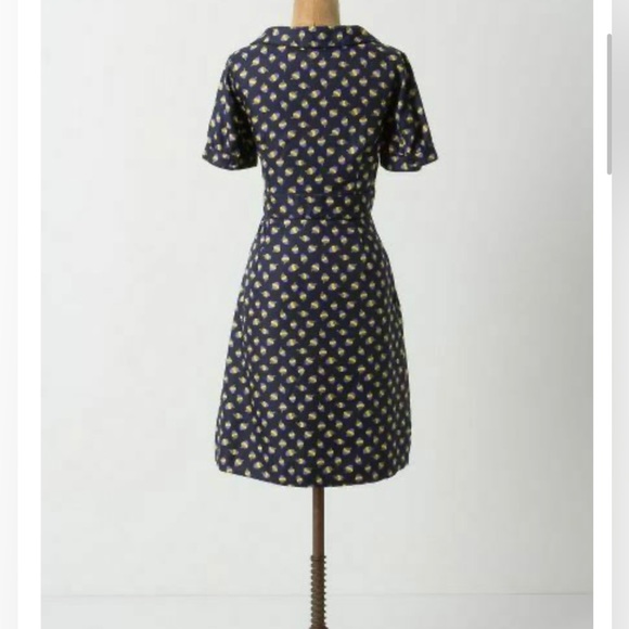 Anthropologie Hi There from Karen Walker Navy Blue Acorn Dress Size 6 - Picture 3 of 12
